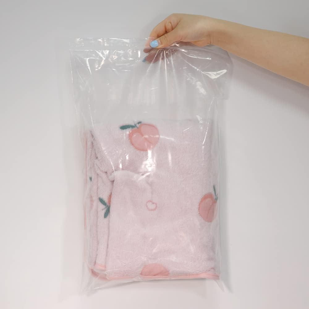 iMailer - 200 Count - 12" x 15" Large Zip Bags - 2 Mil Reclosable Zip Plastic Poly Bags with Lock Seal Zipper for Storage, Clothing, T-Shirts, Pants