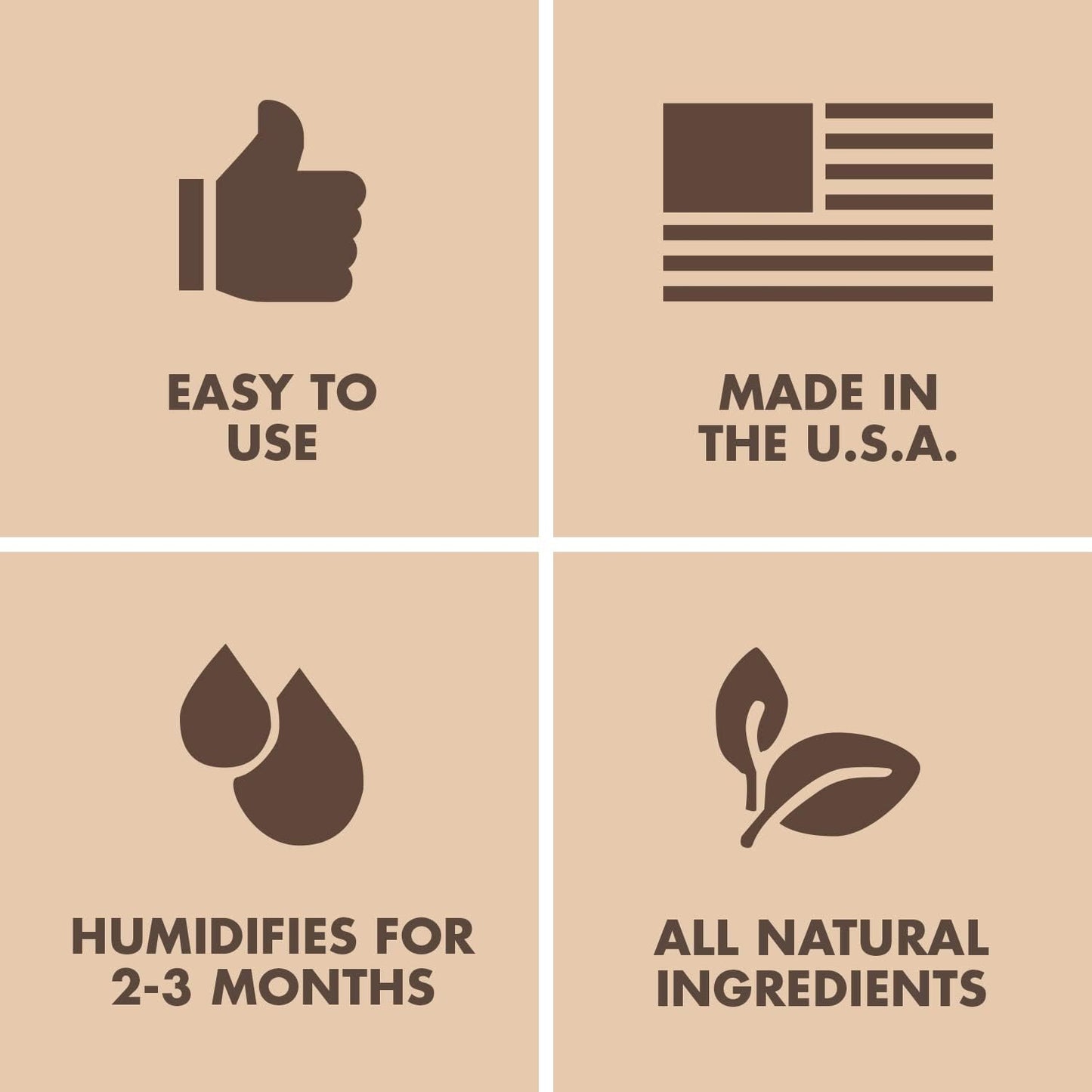 Boveda 75% Two-Way Humidity Control Packs Fix Major Moisture Loss in Non-Plastic Humidifier Boxes – Size 60 – 4 Pack – Moisture Absorbers – Humidifier Packs – Hydration Packets in Resealable Bag