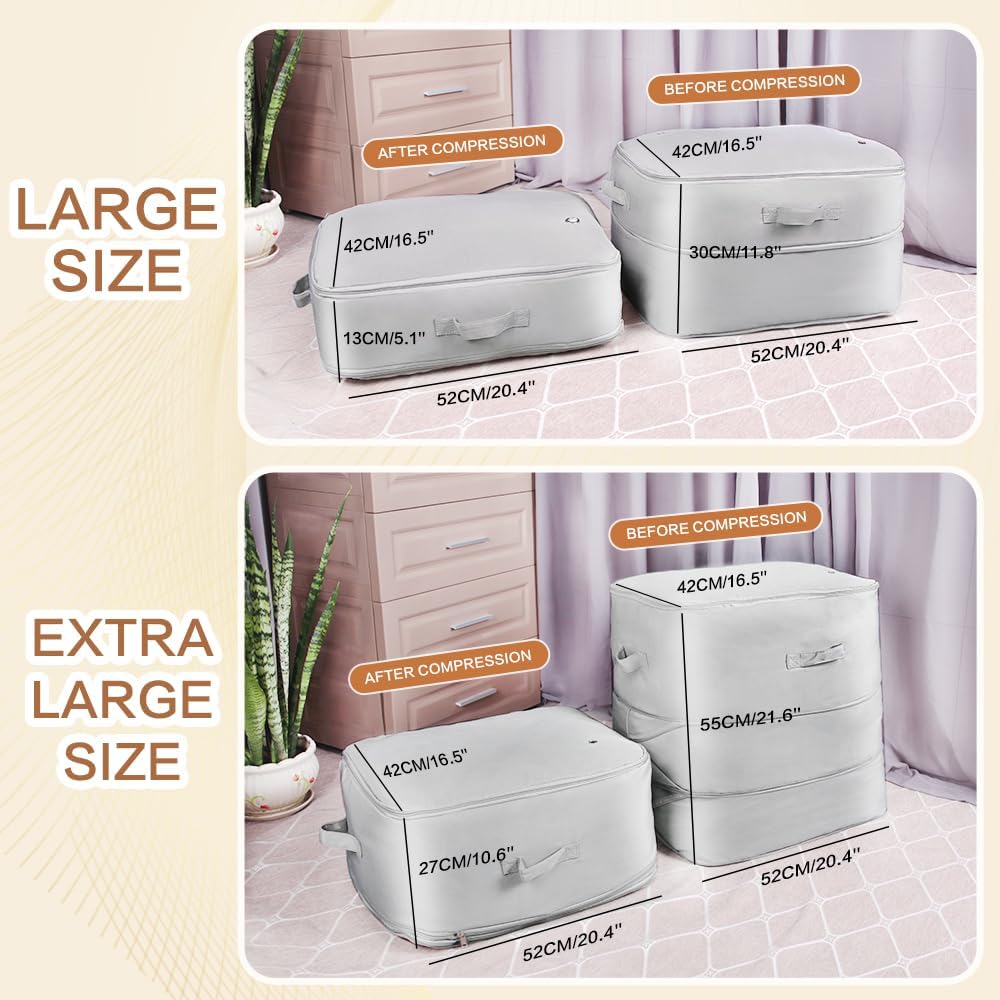 Space saver bag,for quilts, duvets or other fluffy clothing.Measures 21" L x 16.5" W x 11.2" H when unfolded and 21" L x 16.5" W x 4.8" H when compressed.Pink