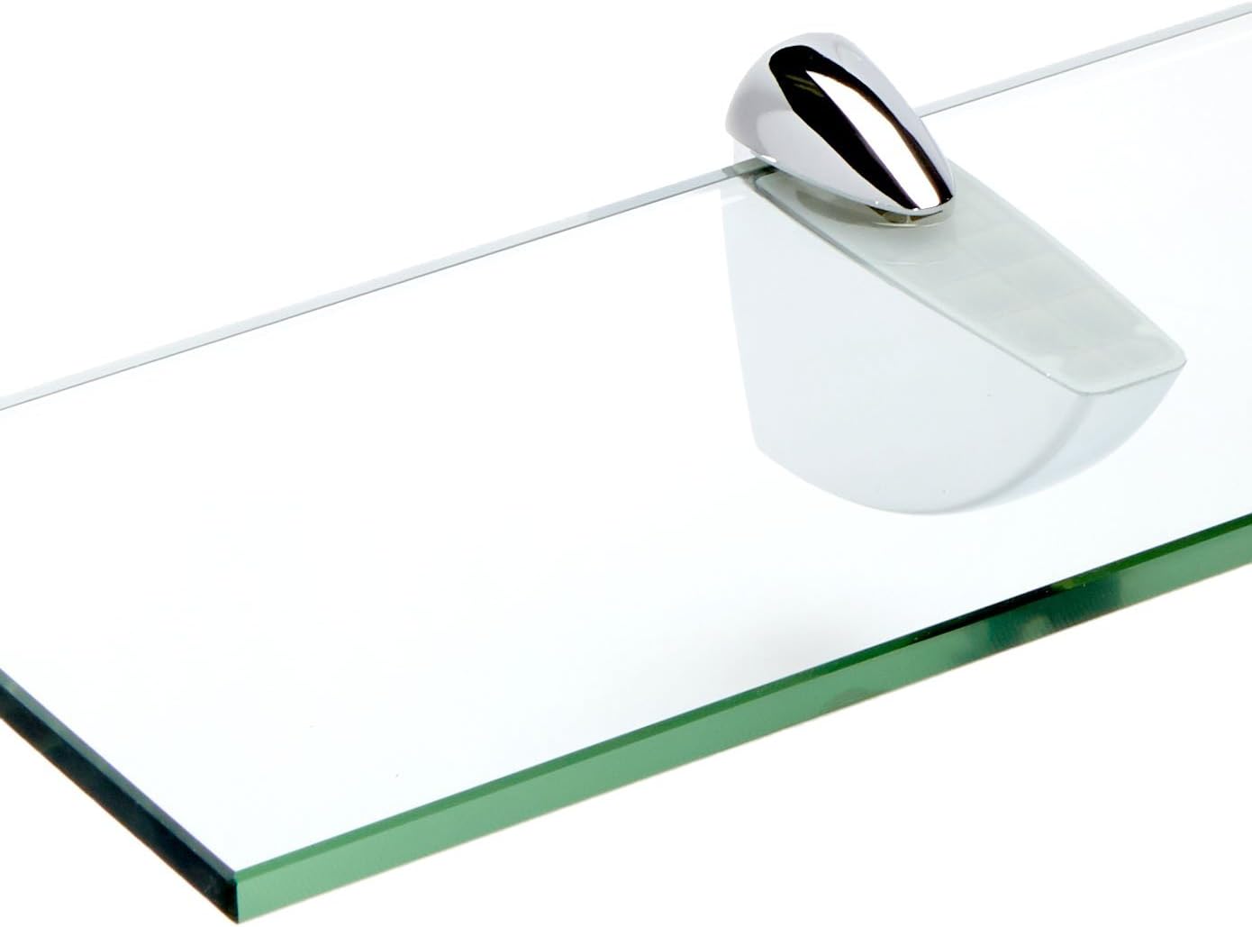 Spancraft Glass O-12x21-Chrome Oriole Glass Shelf, Chrome, 12" x 21"
