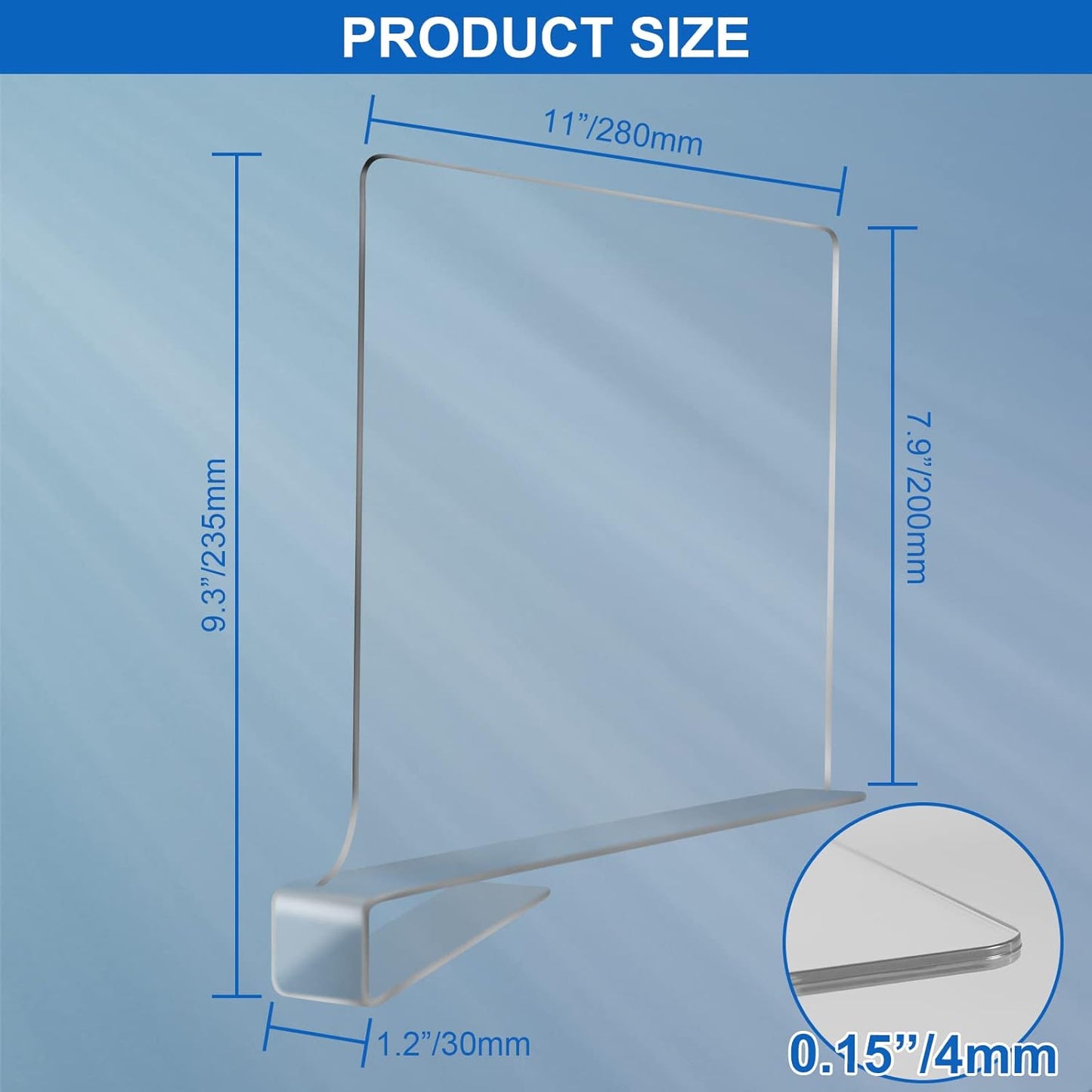 Acrylic Shelf Dividers for Closet Organization 6PCS Closet Shelf Divider Closet Dividers for Shelves Shelf Organizer for Closet Shelf Organizer for Wood Closet Separator Clear