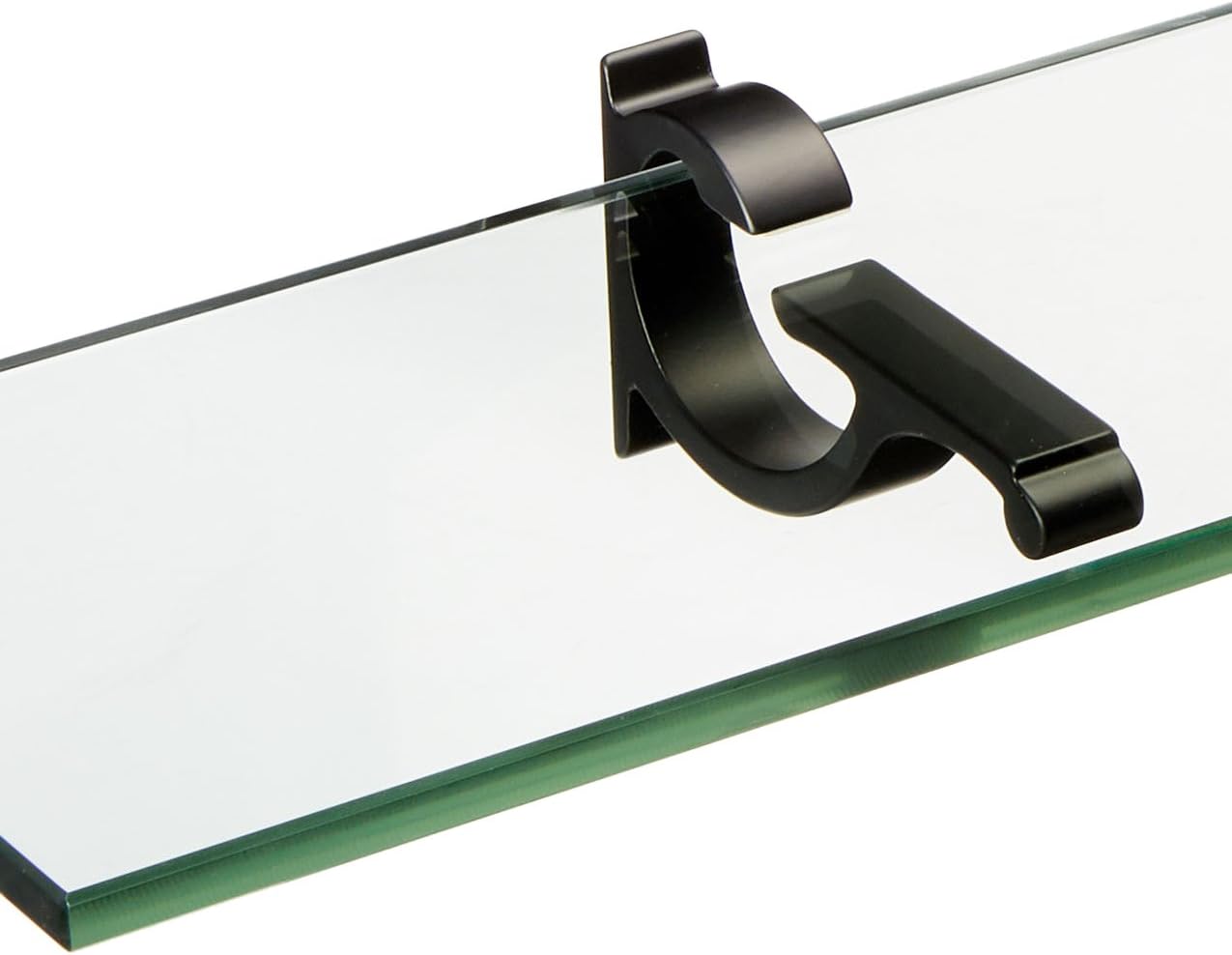 Spancraft Glass M-8x48-Black Monarch Glass Shelf, Black, 8" x 48"