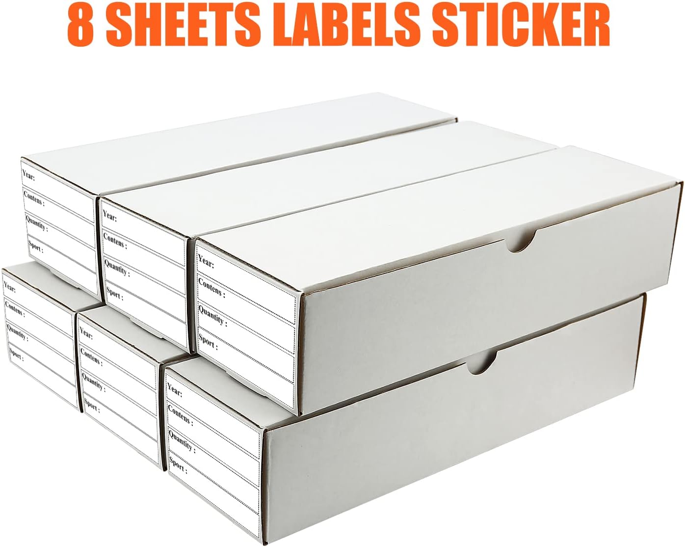 Trading Card Storage Box,6-Pack-4800 Count Corrugated Cardboard Card Box With Mtg/Magic/TCG Storage and Collection,Labels For Card Storage Box