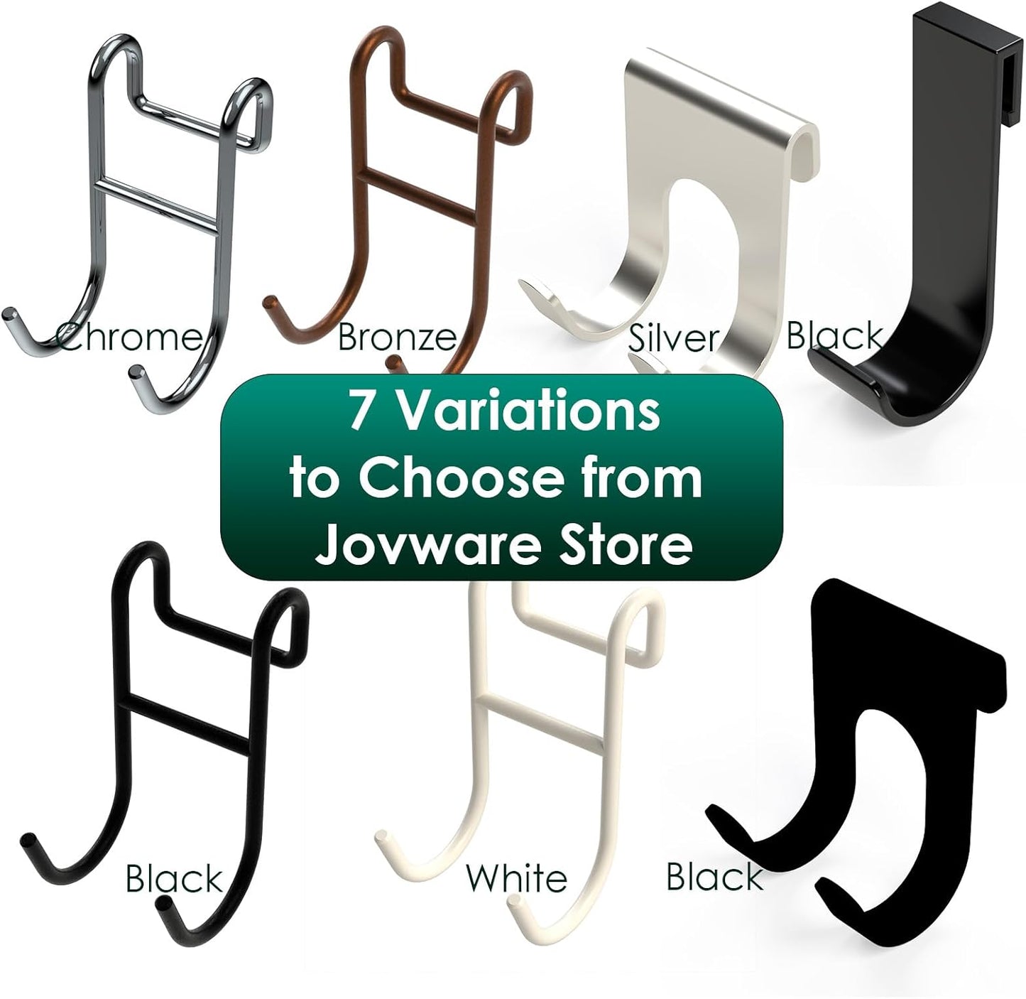 Bronze Shower Caddy - 4 Pack Open Shelf Hooks for Loofah, Razor, Shower Accessories