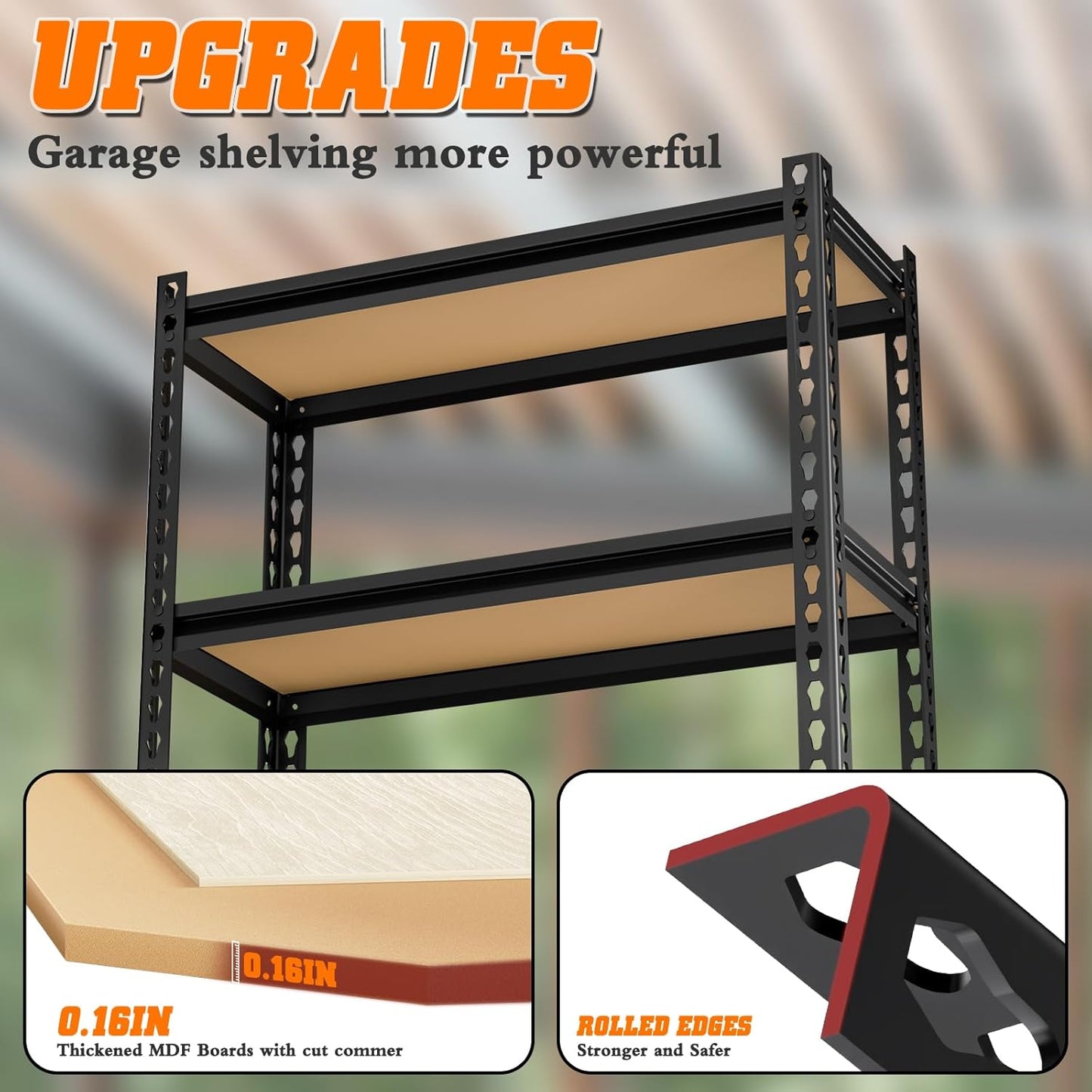 LEVELEVE 5-Tier Heavy Duty Storage Shelving Unit, 2020 lbs Capacity, Adjustable Metal Utility Shelf, 30" L x 12" W x 60" H for Garage, Kitchen, Pantry, Basement, Bathroom, Laundry,3 Pack