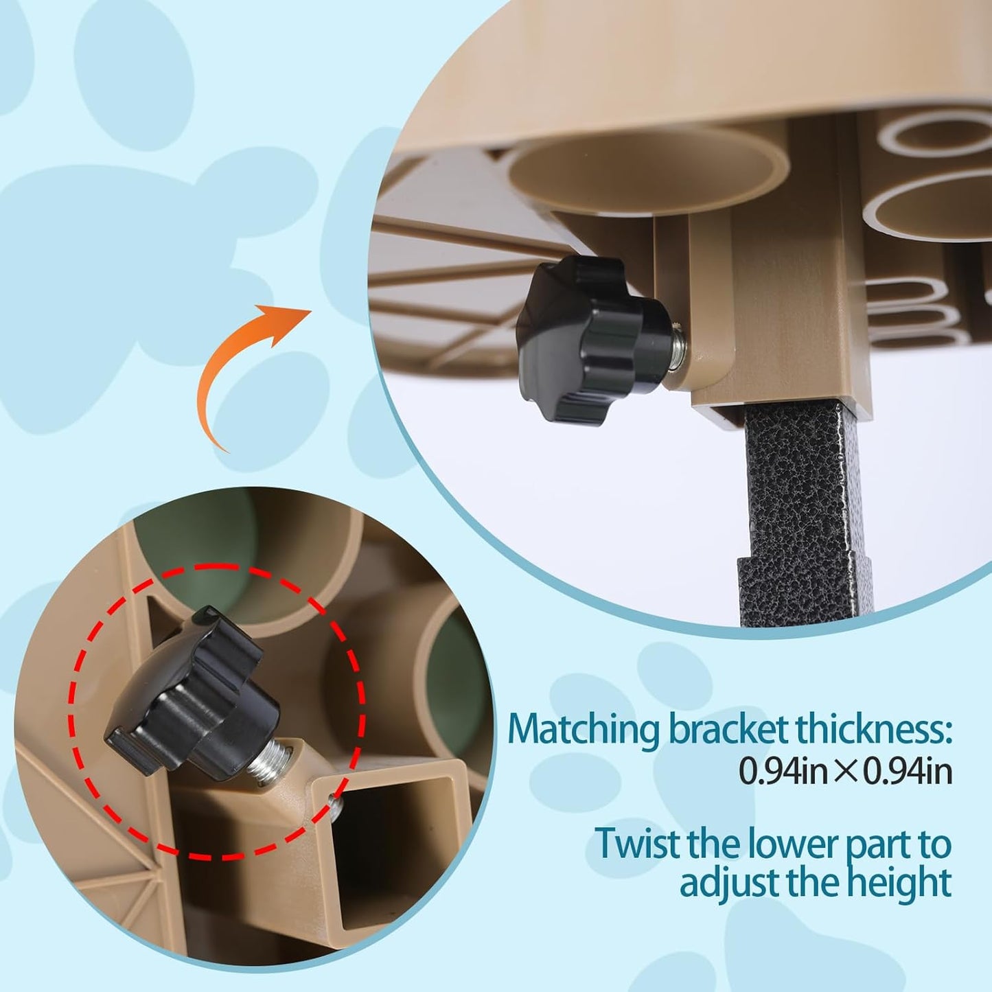 Adjustable Pet Grooming Storage Rack - Holds Grooming Scissors, Brushes and Tools - Compact, Durable and Easy to Install