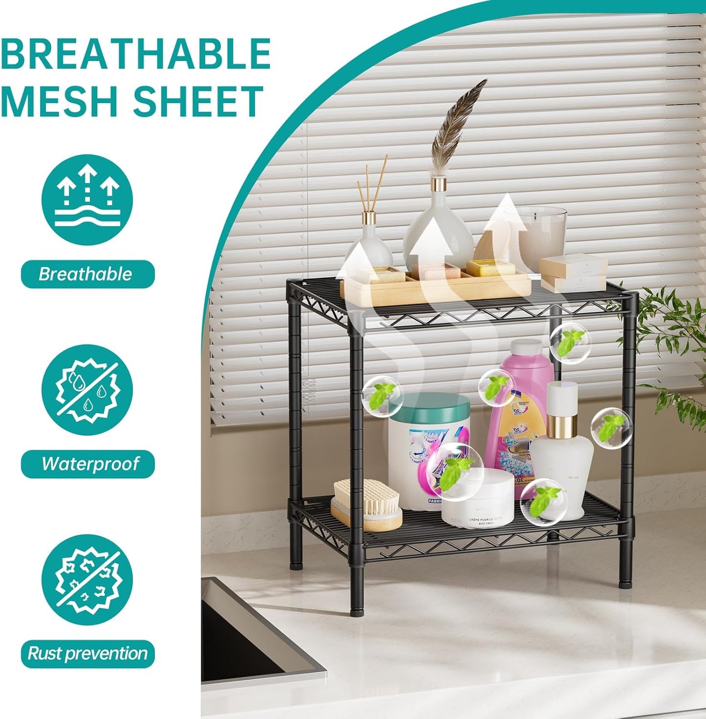 SINGAYE Shelf Closet Wire Shelving:Adjustable Metal Unit for Laundry Room Organization Bathroom Kitchen Home Storage Small Pantry Rack Shelves