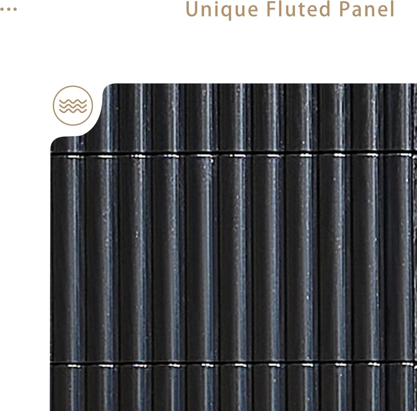 Black Fluted Dresser for Bedroom, Chest of Drawers, 48" Tall 6 Drawer Dresser, Curved Profile Design, Modern Wooden Chest of Drawers with Solid Wood Handle for Living Room, Bedroom
