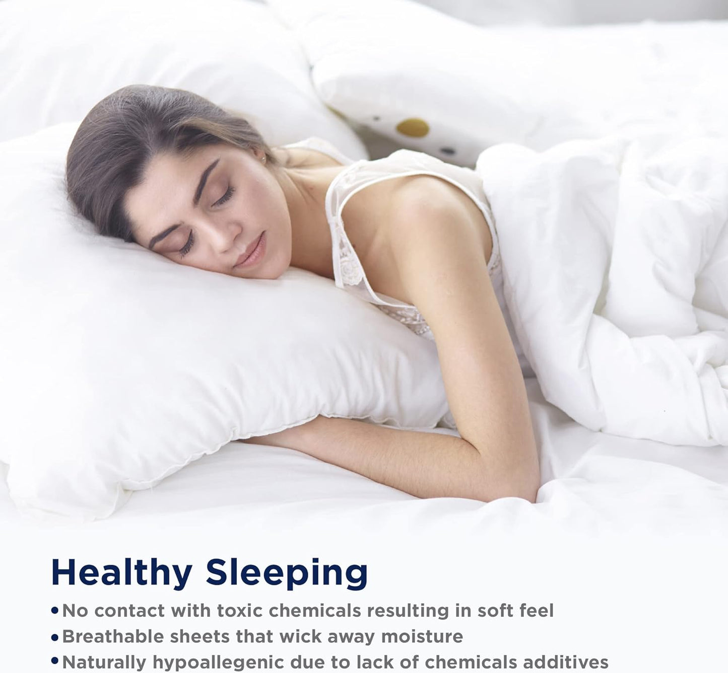 LANE LINEN Pillows Queen Size Set of 2, Soft 100% Egyptian Cotton, Cool & Smooth 1000 Thread Count Pillow Cases - Swiss Dot - Linen