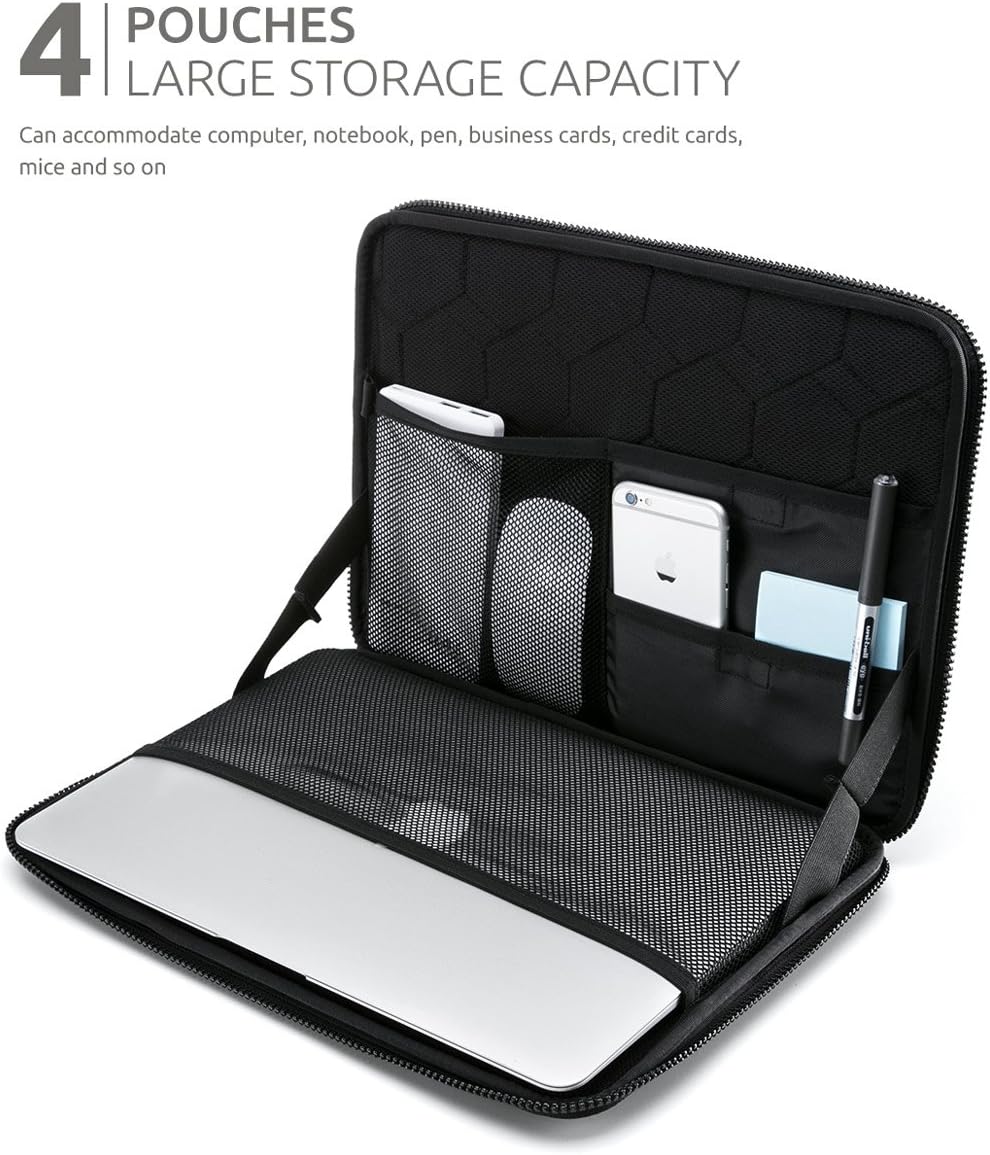 360 Protective Tablet Sleeve for 11-12.9 inch iPad Pro M2&M1 with Magic Keyboard or Smart Keyboard Folio, Water-Resistant Case Bag with Accessory Pocket