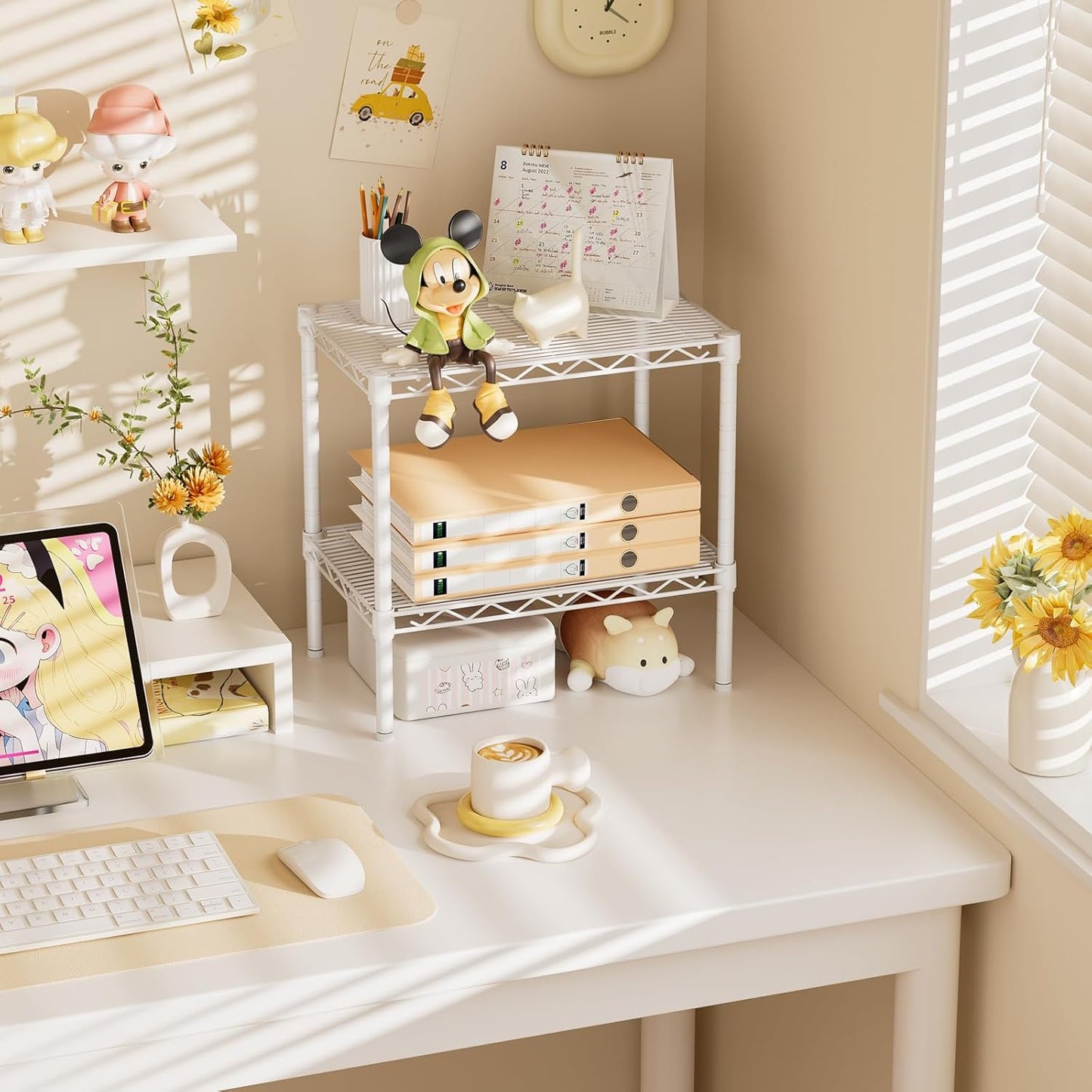 SINGAYE Shelf Closet Wire Shelving:Adjustable Metal Unit for Laundry Room Organization Bathroom Kitchen Home Storage Small Pantry Rack Shelves