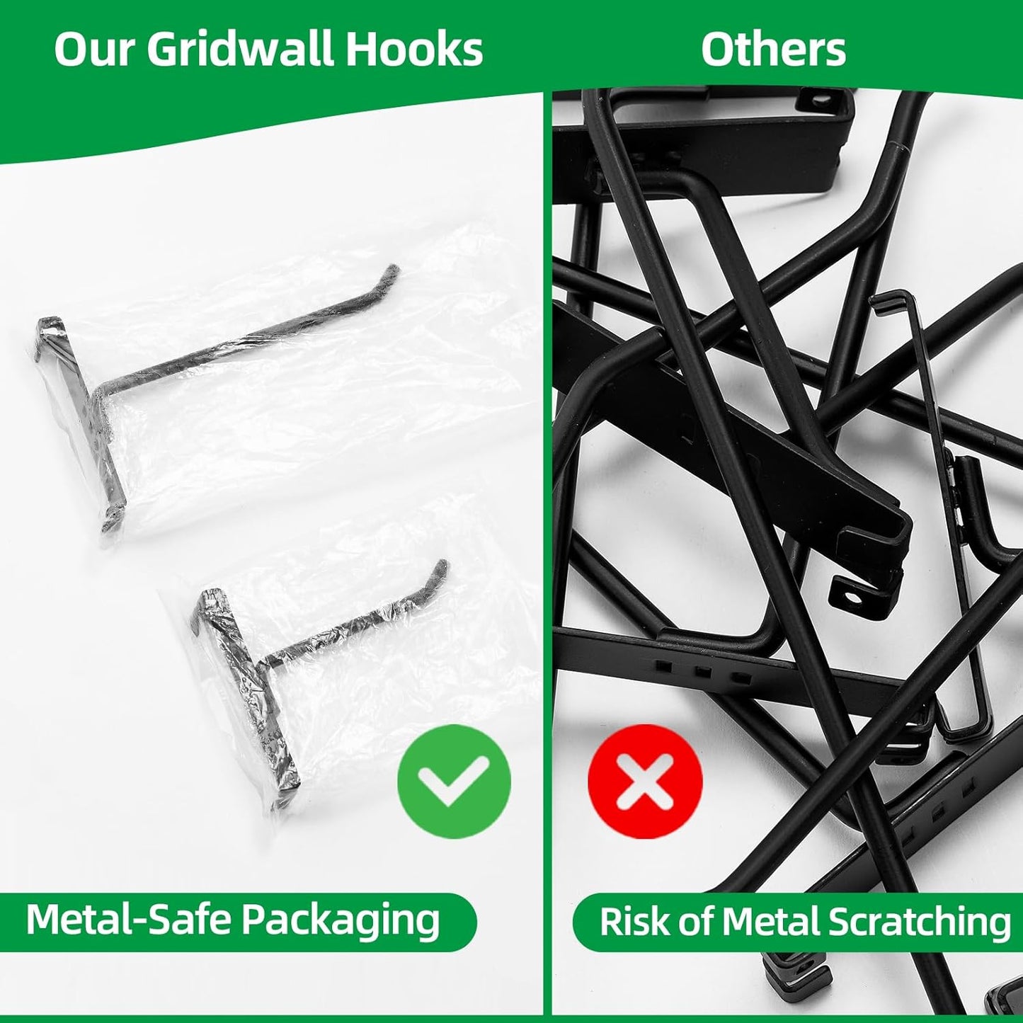 Gridwall Hooks 6 Inch, 100 Pack Grid Wall Hooks, Grid Panel Hooks and Hangers for Retail, Craft Shows, Home Setup, and Customized Display