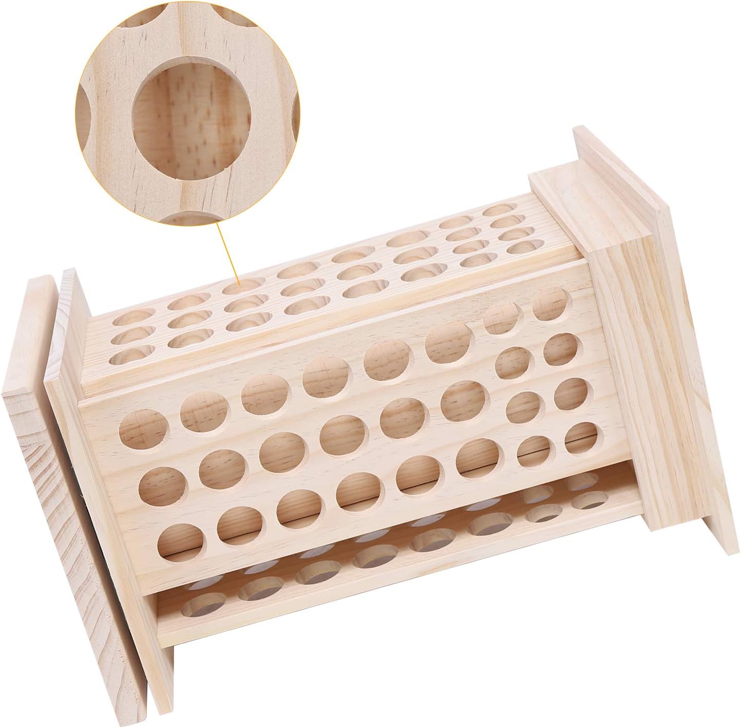 Rotating Essential Oil Rack, 104 Holes Cosmetic Display Cases, Wooden Essential Oil Bottle Storage Organizer,, Multi Layer Countertop Holder for Beauty Store, Bedroom, Store, Exhibition