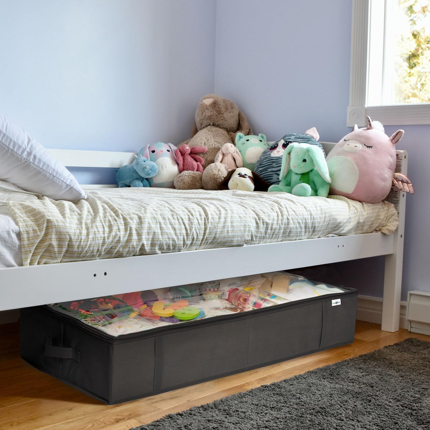 Closet Organizers and Storage - Maximize Space with Under Bed Storage Containers & Clothes Storage - Ideal Closet Organizer, Toy Storage Organizer & Underbed Storage (Black, 2 Pack)