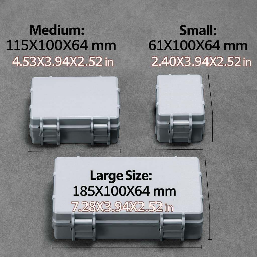 Custom Battery Storage Organizer Box for AA/AAA Batteries, Personalized Logo/Text, Hard Shell Case with Removable Trays and Foam Padding, 3D-Print Compatible Inserts (Small)