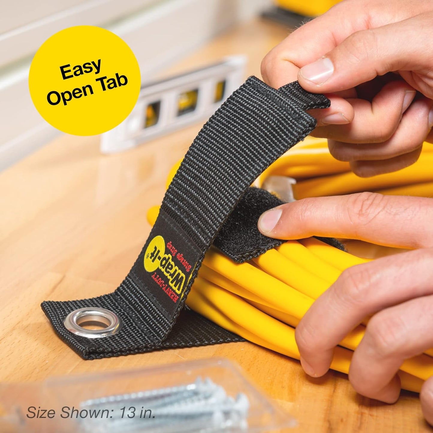 Heavy-Duty Wrap-It Storage Straps - (Assorted 6-Pack) Silver - Garage Organizer and Extension Cord Hanger and Electric Cord Organizers for Garage Gadgets
