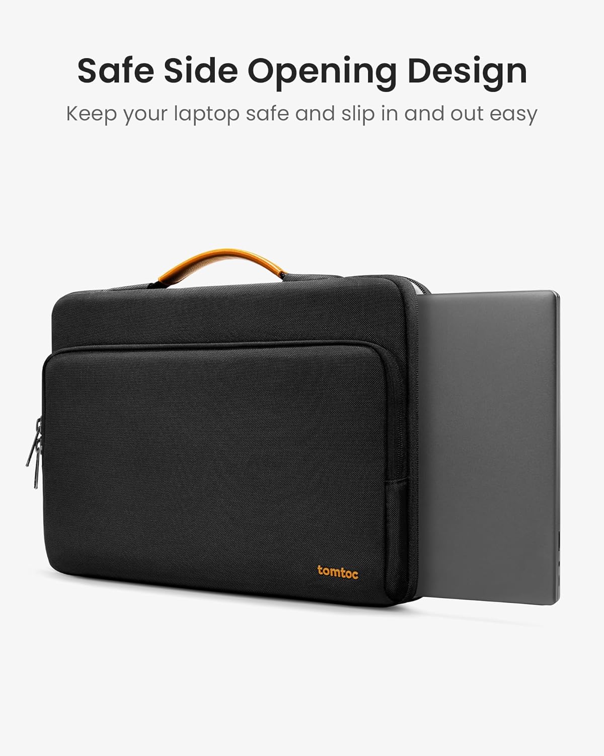 tomtoc 360 Protective Laptop Carrying Case for 13-inch New Surface Pro 11th, Copilot+PC 2024, Surface Pro 10/9/8/X with Signature Keyboard/X Keyboard, Water-Resistant Laptop Sleeve, Black