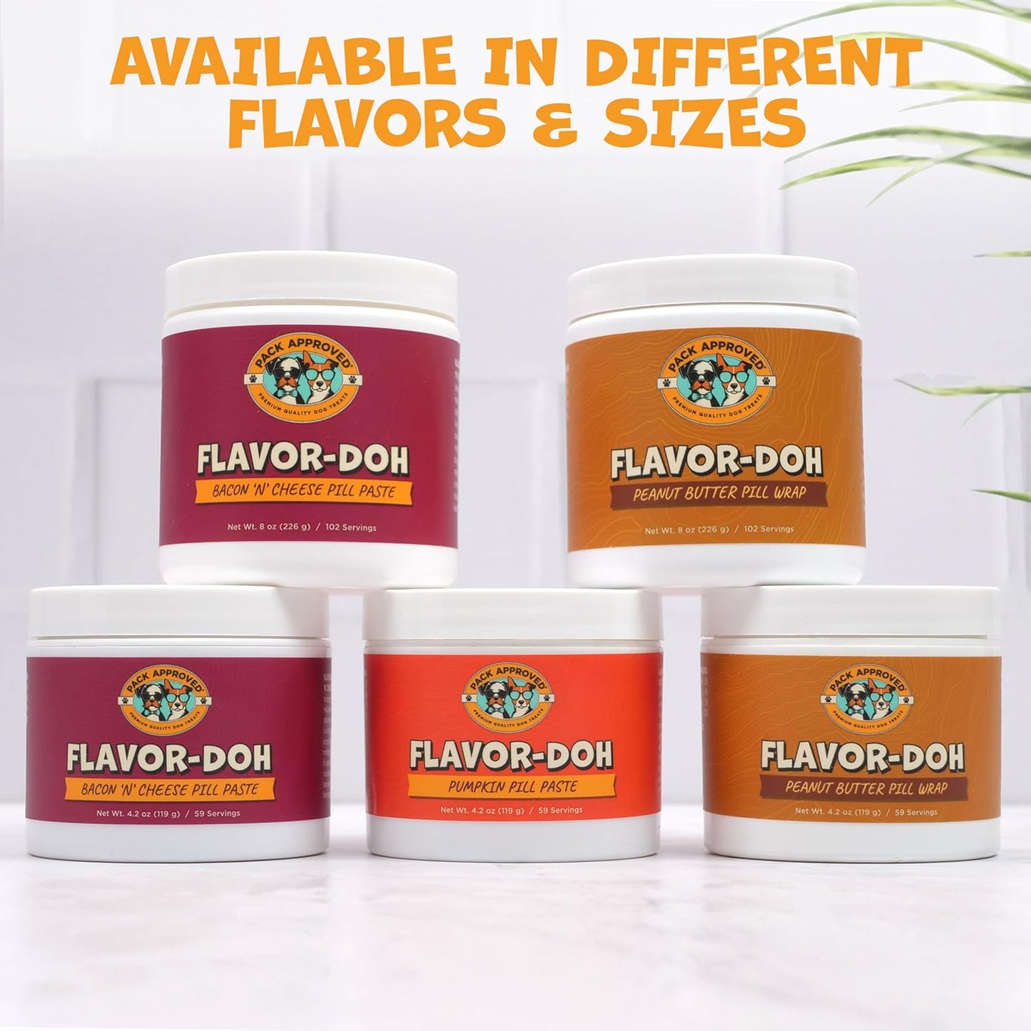 Flavor-Doh - Flavored Pill Wrap for Dogs to Hide Capsules and Create Pill Treats for Dogs - Easy-to-Use Treat Paste for Pet Medication - Peanut Butter (4.2oz)