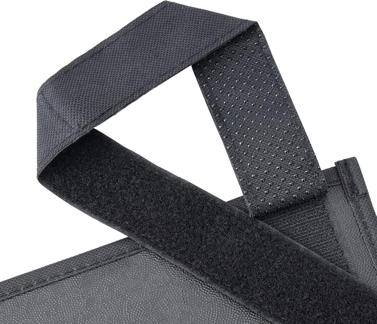 Hanging Bedside Caddy, Bedside Storage Organizer for Magazine, Phone, Remote control (4 Pockets-Black)