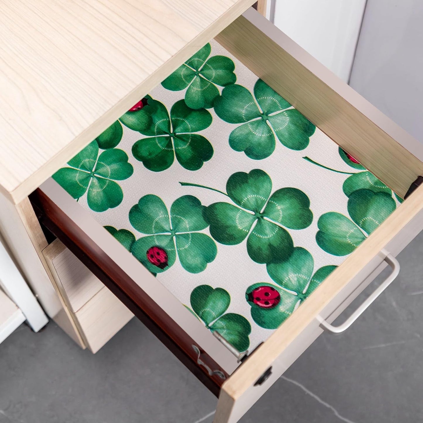 2 Rolls 12" W x 120" L Floral Drawer and Shelf Liner for Cabinets, Non-Adhesive Strong Grip Non-Slip Flower Shelf Cabinet Kitchen Shelf Liners for Kitchen Cabinets