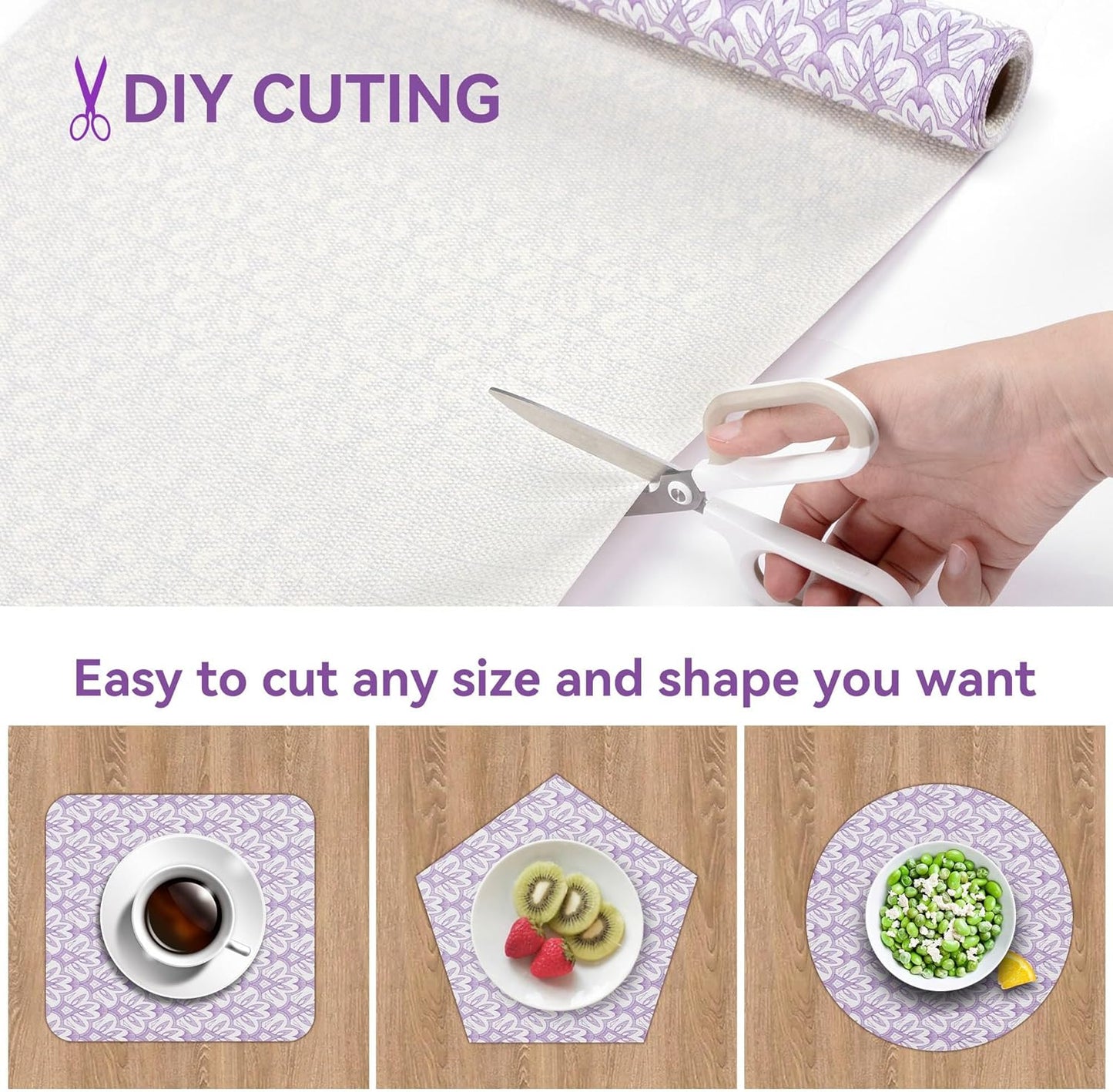 12" W x 120" L Floral Drawer and Shelf Liner for Cabinets, Non-Adhesive Strong Grip Non-Slip Flower Shelf Cabinet Kitchen Shelf Liners for Kitchen Cabinets