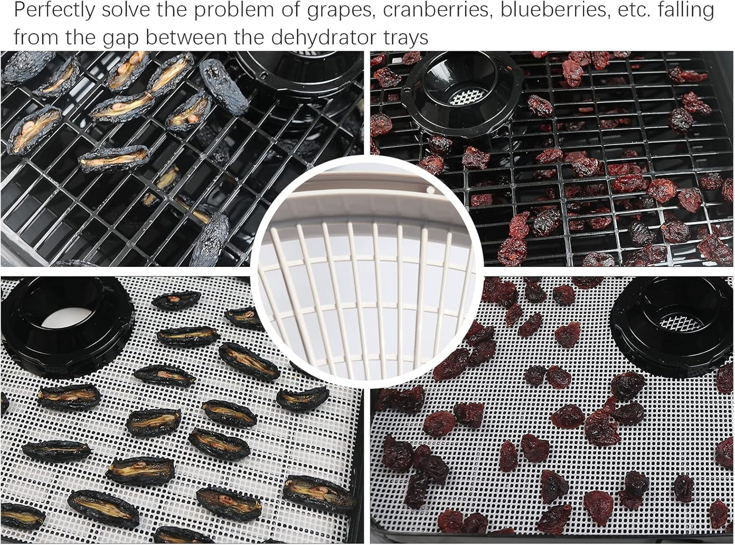 Mesh Dehydrator Sheets for COSORI - by Kispog- 10pcs/stes Silicone Drying Sheets 12x13 inch Compatible with Magic Mill Ivation Chefman ChefWave