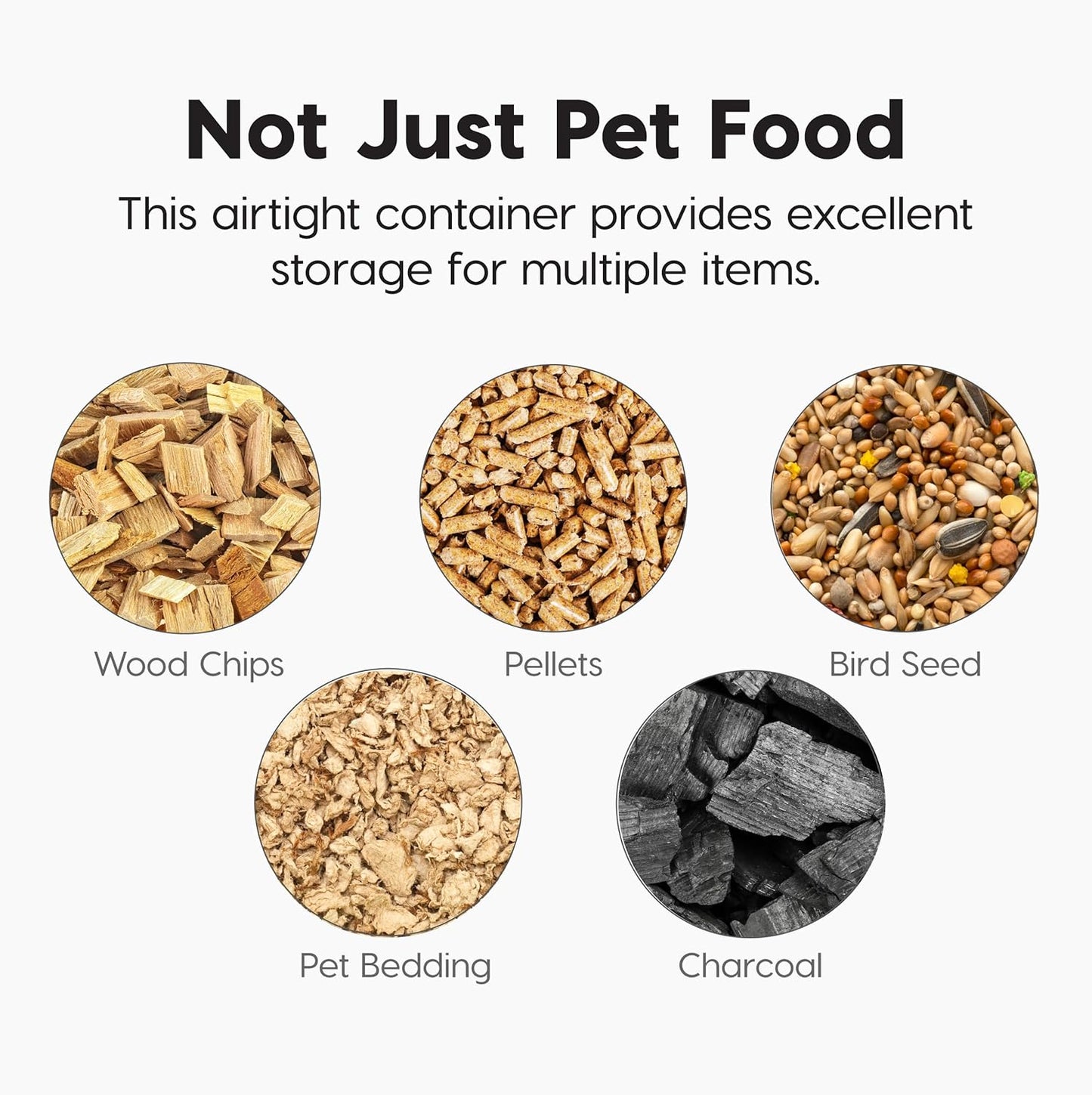 IRIS USA WeatherPro Airtight Dog Food Storage Container, Up to 22 lbs, Attachable Wheels, For Dog Cat Bird and Other Pet Food Storage Bin, Keep Fresh, Easy Mobility, BPA Free, Smoke