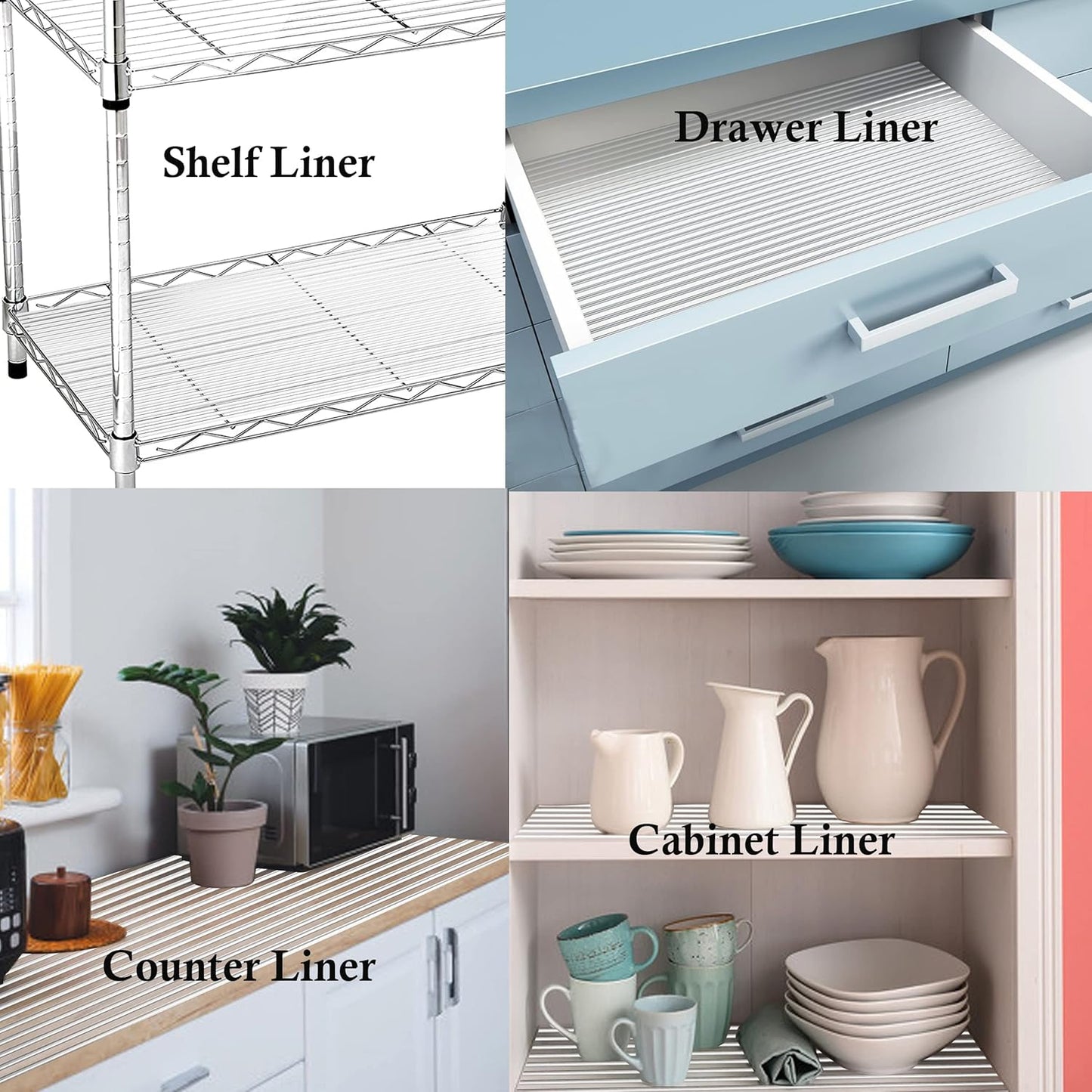 Shelf Liners for Kitchen Cabinets Non Adhesive Drawer Liner 20 Inch Wide X 20 Ft Clear Non Slip Waterproof Refrigerator Mats Closet Pantry Shelf Liner Cupboard Liners Kitchen Bathroom