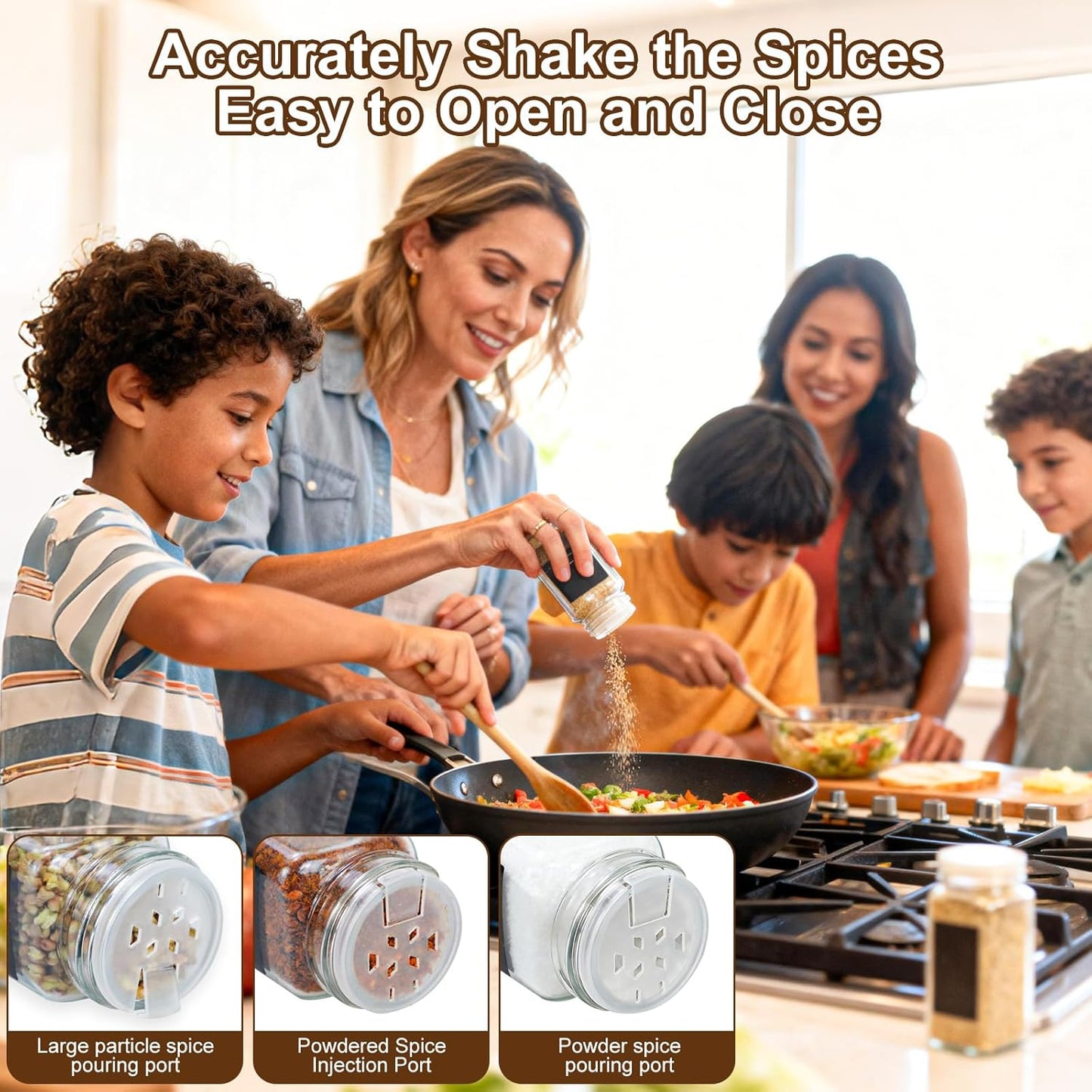 36Pcs Spice Jars Containers with Labels,4oz Black Seasoning Bottles with Shaker Lids for Rack, Cabinet, Drawer,Empty Square Condiment Pots (36, Black)