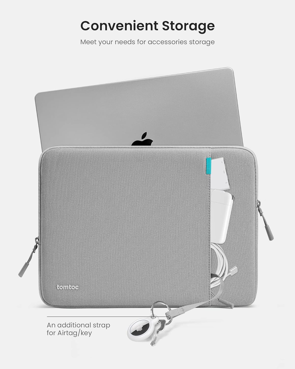 tomtoc 360 Protective Laptop Sleeve Set for 13-inch MacBook Air M4/A3240 2025, M3/A3113, M2/A2681 M1/A2337, 13-inch MacBook Pro M2/A2686 M1/A2338, Water-Resistant Laptop Case with Accessory Pouch