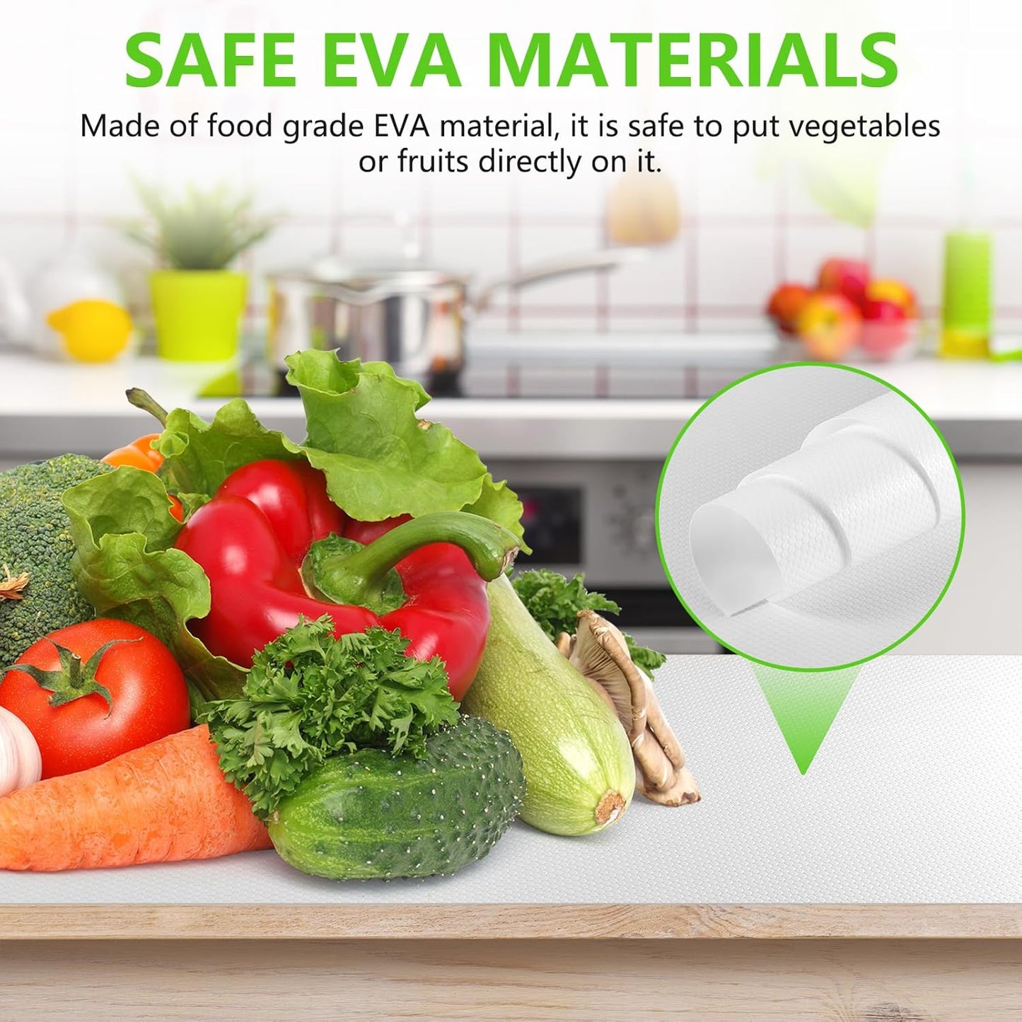 White Shelf Liners for Kitchen Cabinets Non Adhesive Drawer Liner for Bathroom Waterproof Refrigerator Liners for Shelves Fridge Plastic Mats Cabinet Cupboard Liner 23.6 x 157.4 Inches