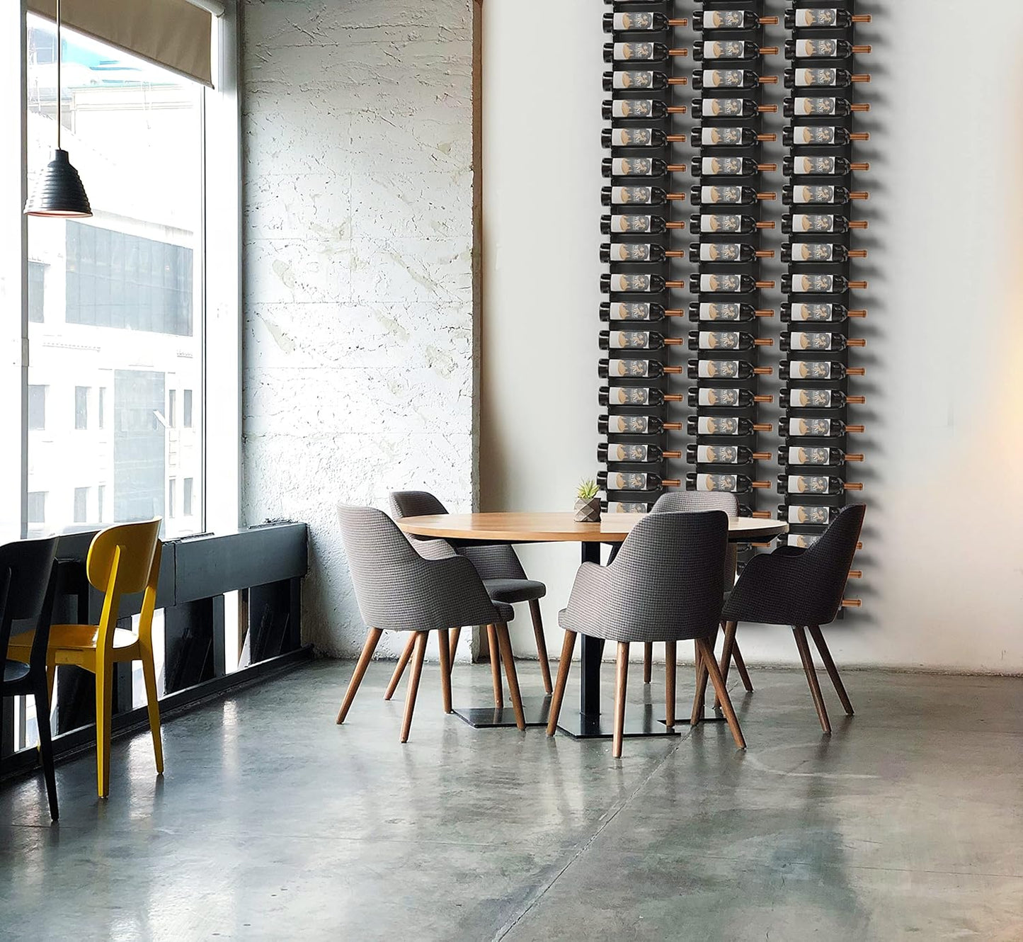 Jagged Ridge Wine Rooms - Premium Wall Mounted Metal Wine Rack - 12 Wine Bottles Holder - Modern Wine Rack, Matte Black - Space Saving for Home, Kitchen, Bar - Designed in Canada by Wine Enthusiasts