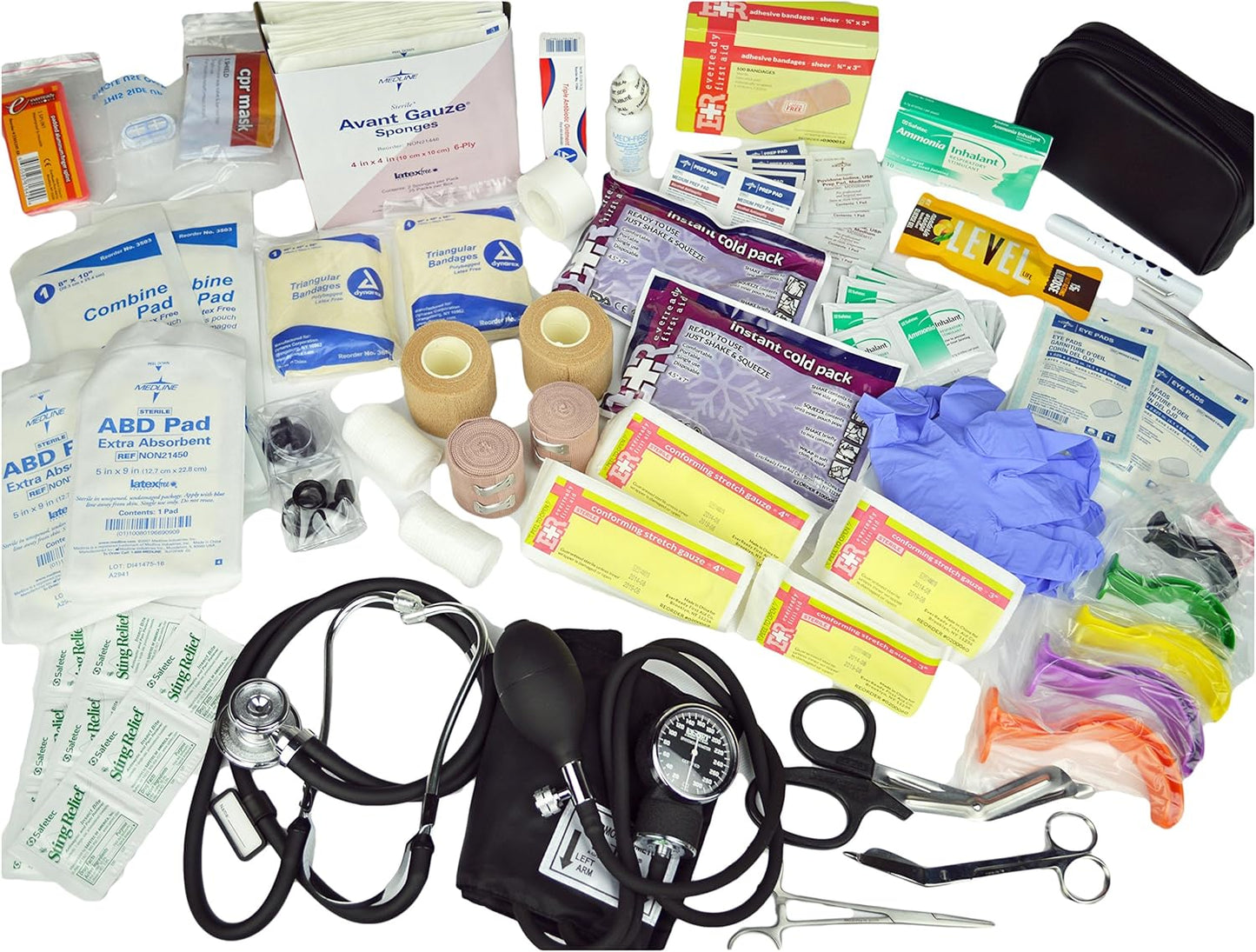 Lightning X First Responder EMT/EMS Backpack Stocked First Aid Supplies Kit B (Navy Blue)