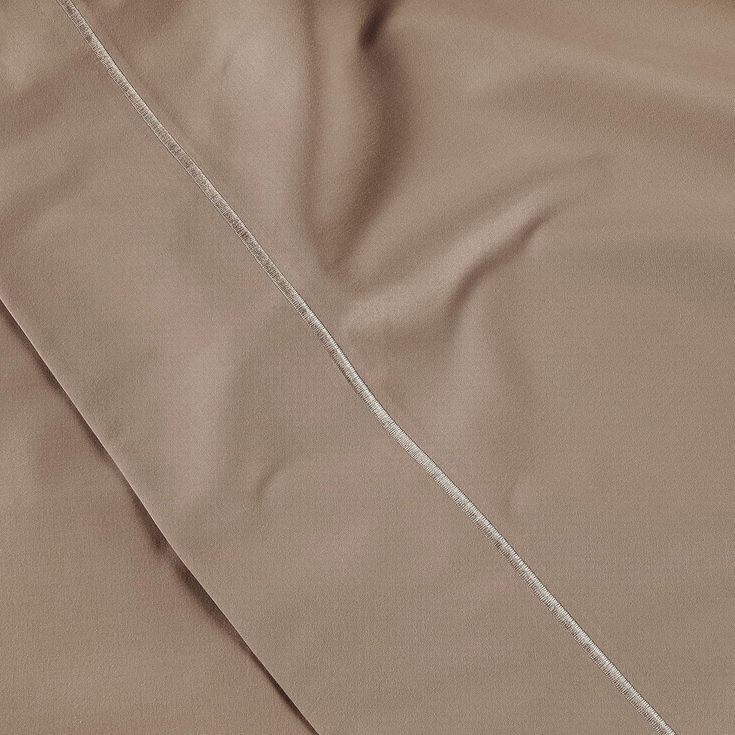 LANE LINEN Pillows Standard Size Set of 2, Soft 100% Egyptian Cotton Sateen, 1000 Thread Count, Cool & Smooth Pillowcases Queen - Taupe