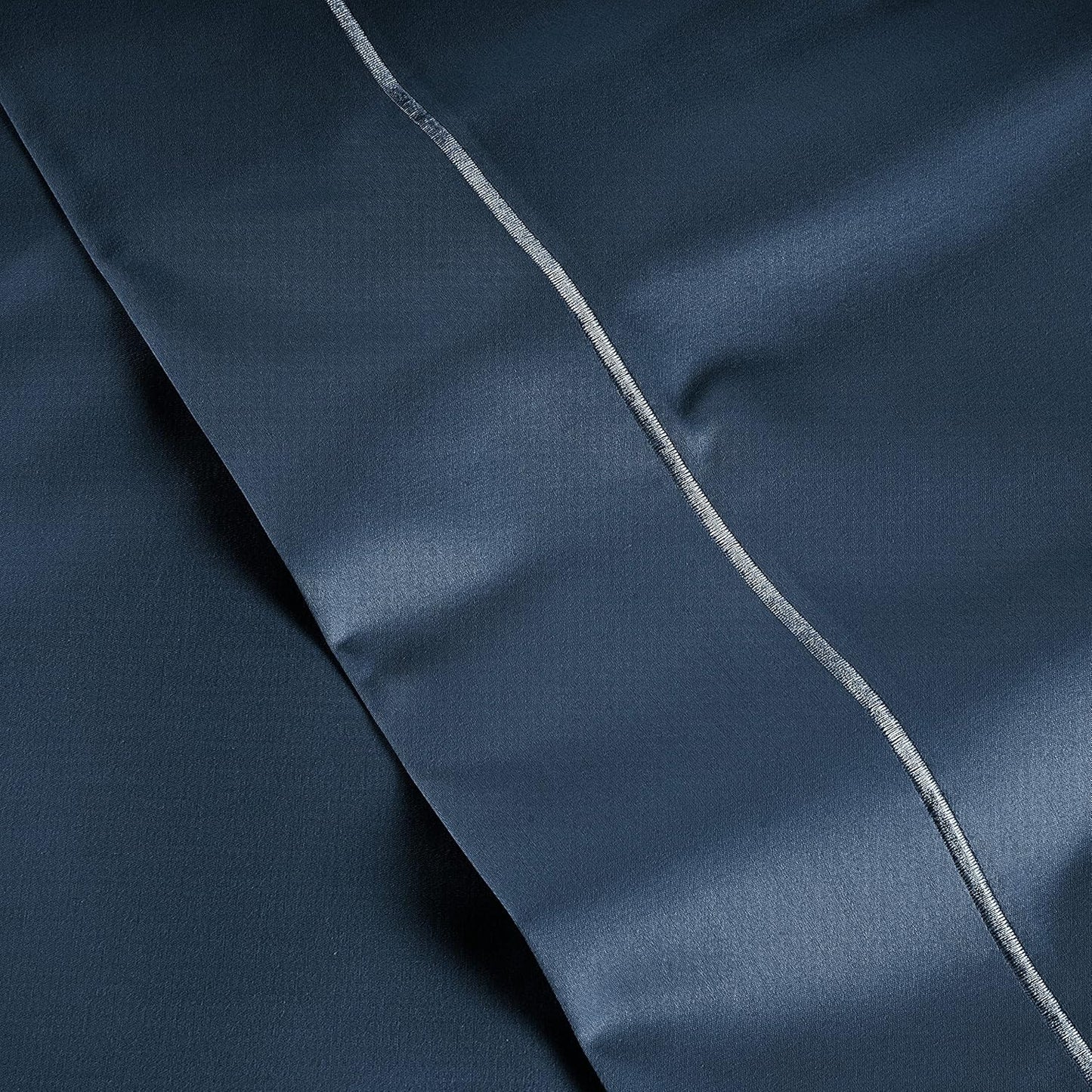 LANE LINEN Pillow Case Covers King Set of 2 100% Egyptian Cotton Sateen Soft Cool & Smooth 1000 Thread Count Cases - Denim