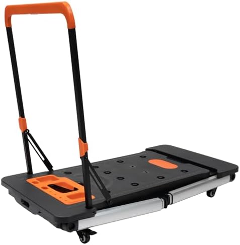 7-in-1 Multifunctional Work Platform, Folding Scaffold Workbench Utility Cart Lockable Mobile Repair Table Adjustable Height Loading Platform for Home Auto Repair Woodworking Construction Moving