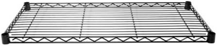 Shelving Inc. 8" d x 12" w x 64" h Black Wire Shelving with 5 Tier Shelves, Weight Capacity 300lbs Per Shelf