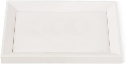 Jewelry Trays, Leather Tray, Luxury White Jewelry Organizer Tray For Necklace,Earring,Ring,Flat Jewelry Organizer For Dresser