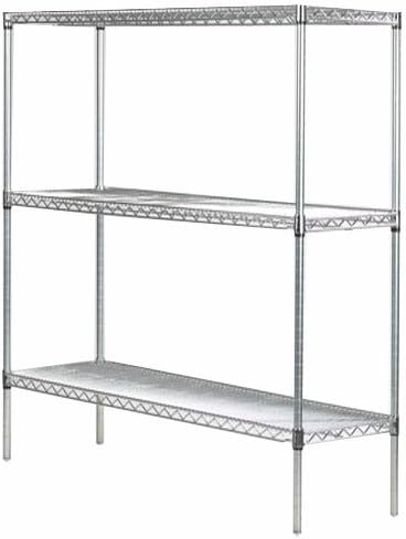 Omega 14" Deep x 42" Wide x 96" High 3 Tier Gray Starter Shelving Unit