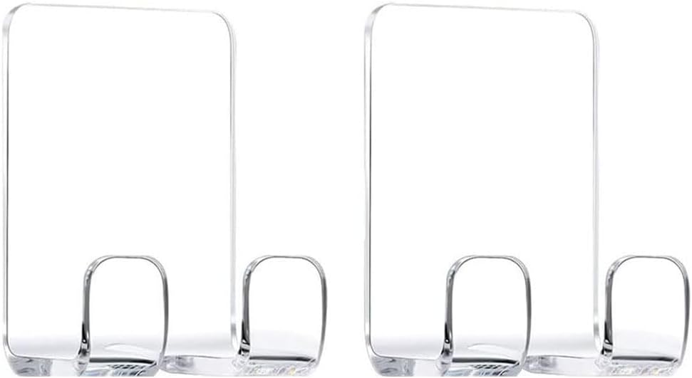Razor Holder Hooks Shower Hook with Acrylic Adhesive for Razor Bathroom Kitchen Organizer for Razor Plug Towelrazor Hooks (Acrylic Razor holder-2pcs)