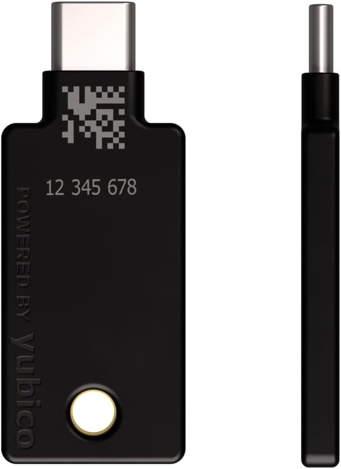 Yubico - YubiKey 5C NFC - Multi-Factor authentication (MFA) Security Key and passkey, Connect via USB-C or NFC, FIDO Certified - Protect Your Online Accounts