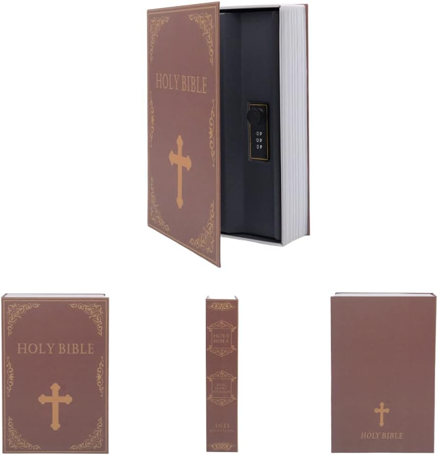 Diversion Book Safe Storage Box (9.5"×6"×2.2") - Secret Safe Can with Security Combination Lock