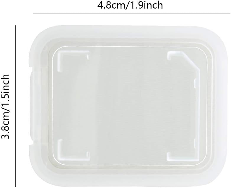 Plastic Memory Card Storage Case Compatible with SD MMC/SDHC PRO Duo White (20 PCS)