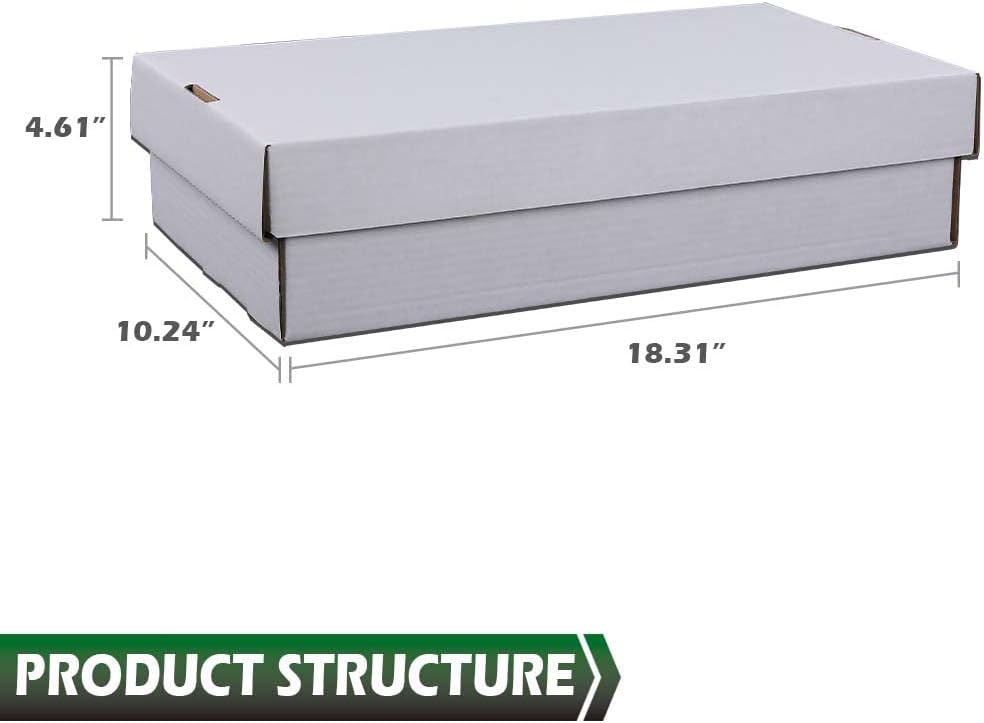 GRAND ORANGE 3Row 3000 Count Trading Card Storage Box Corrugated Cardboard Trading Card Coin Slabs Storage Box White Divider
