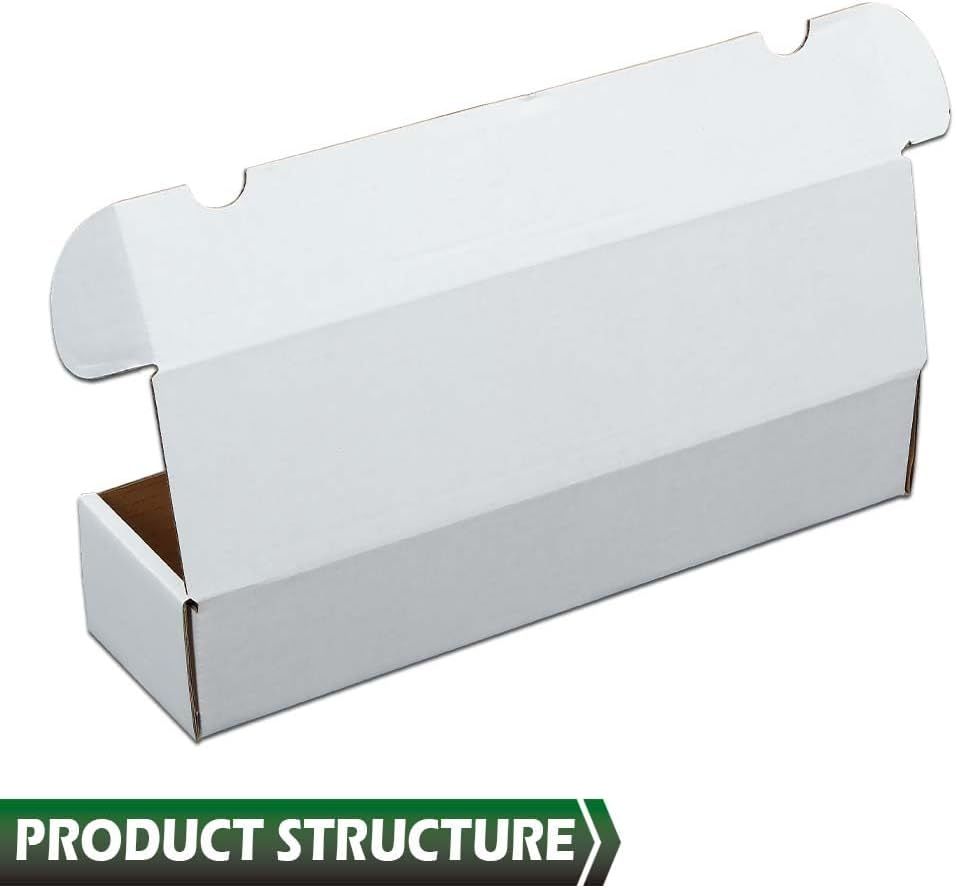 GRAND ORANGE 25 LOT 800 Count Storage Boxes Sports Cards Trading White Shipping Corrugated Paper box