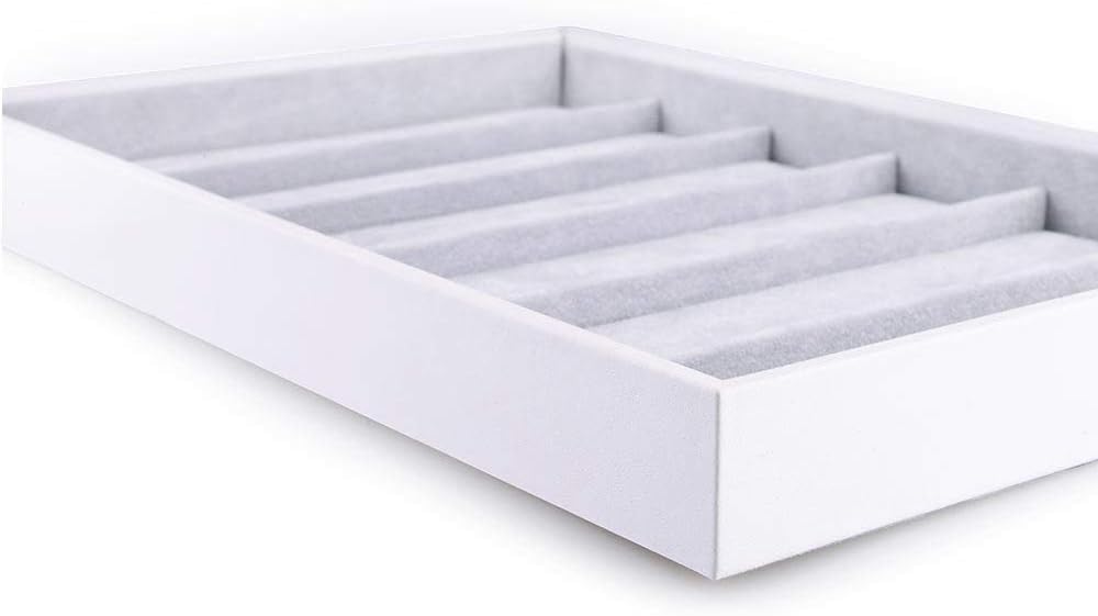 Oirlv Velvet Stackable Jewelry Tray Necklace Pendant Organizer Display Showcase Jewelry Storage trays