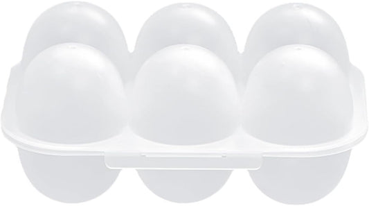 6 Grid Eggs Holder Container, Portable Tray Egg Grid Storage Container With Lid Camping Boxes Carriers For Camping Picnics Travel Kitchen Restaurants