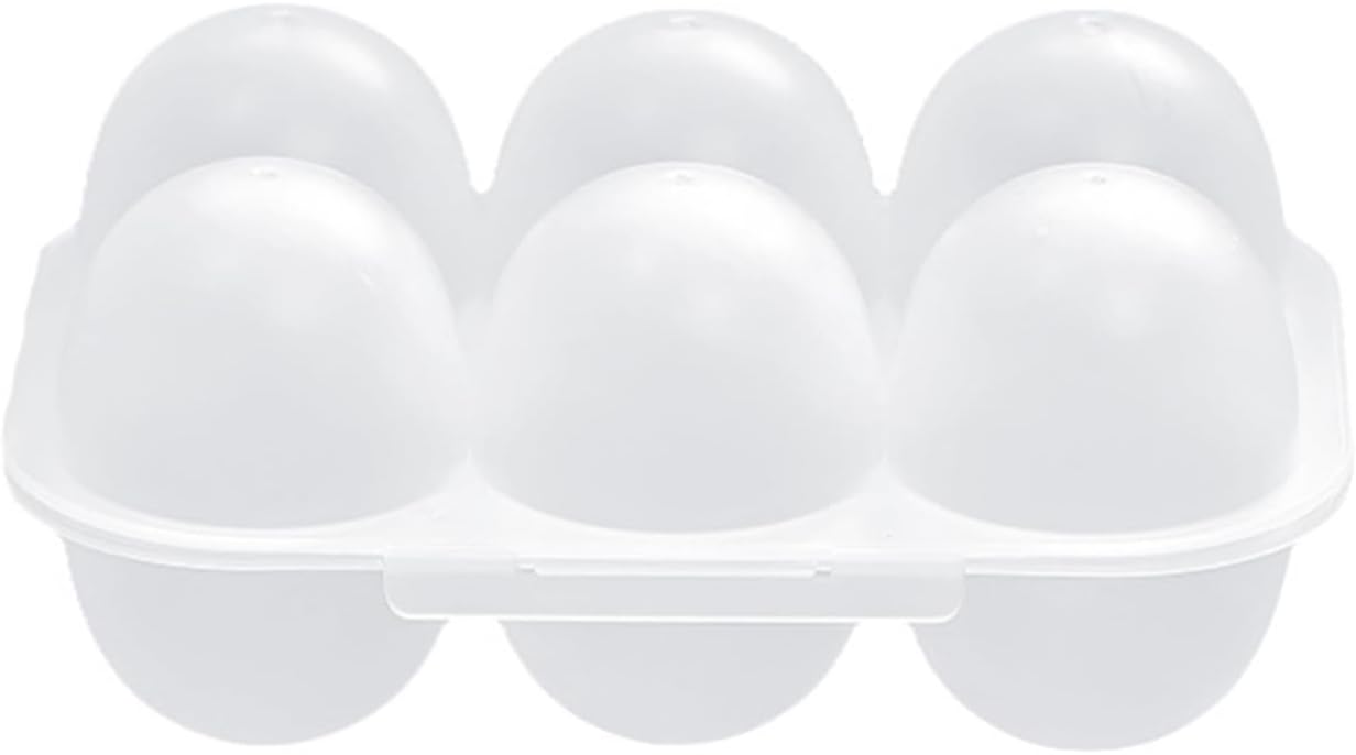 6 Grid Egg Holder Container Portable Carrier Box Hard Shell Storage Case With Lid For Camping Picnic And Travel Kitchen Organization