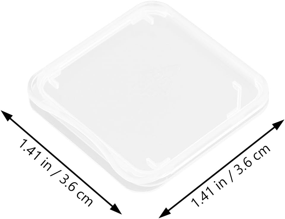 100 pcs Memory Card case: Transparent Case Water-Resistant, for Micro Cards Compatible with SDHC SDXC