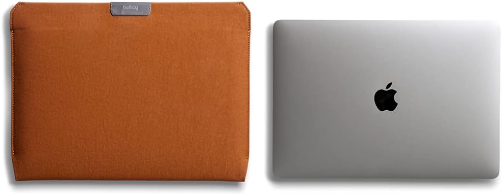 Bellroy Laptop Sleeve (Fits 14 Inch Laptop or MacBook, Slim Protective Case with Magnetic Closure) - Bronze